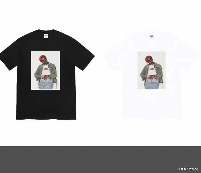 Andr Andr L M é é T-shirt Short and Benjamin Person 22FW S XL Black White sleeved Tee Photo 0701